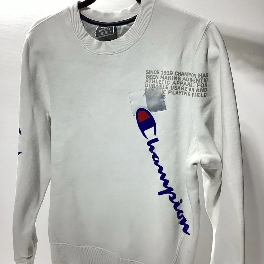 Champion Vintage White Sweatshirt It Takes A Little More To Make A Champion M